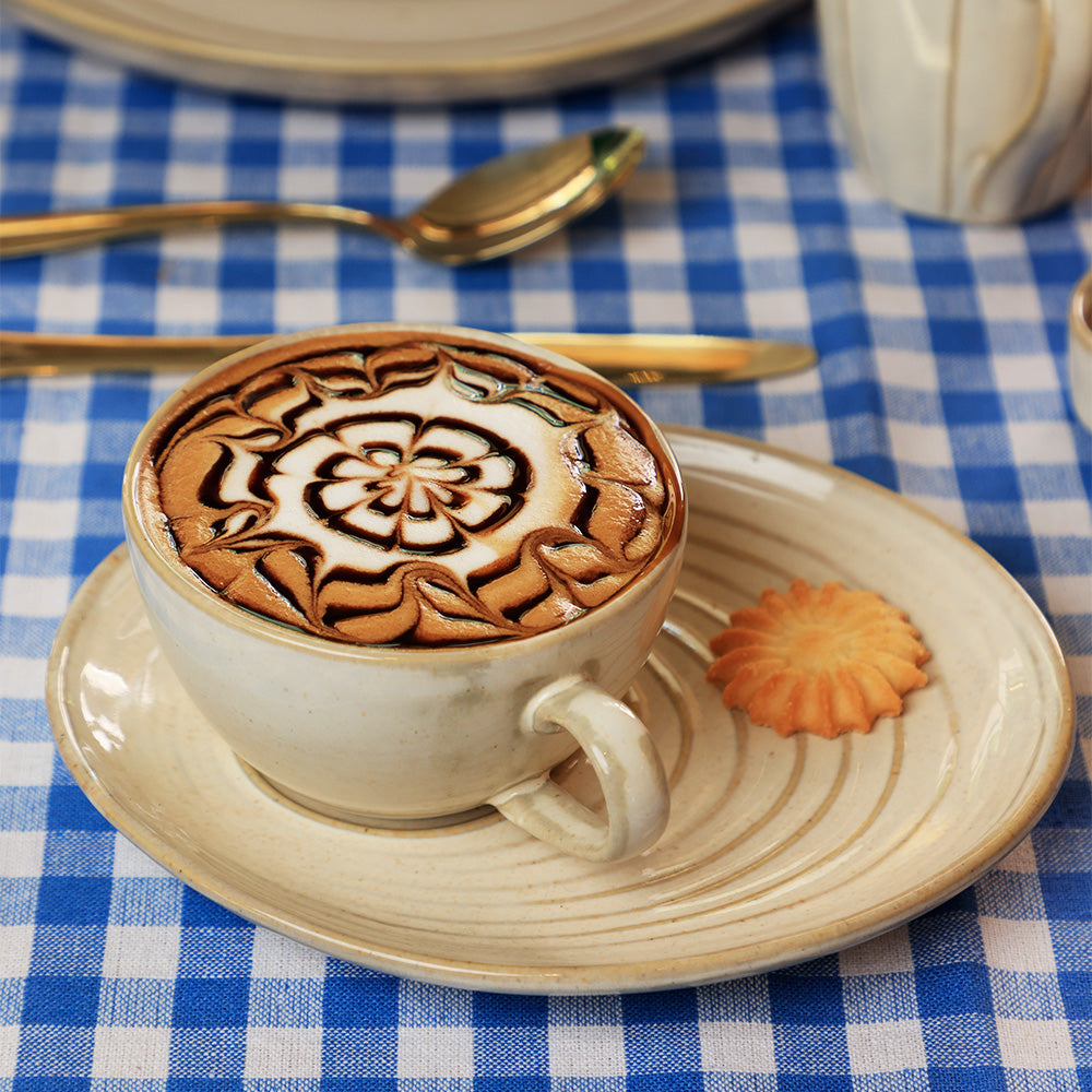 Barista Cup N Saucer 250ML - Vintage Paris (Set of 2)