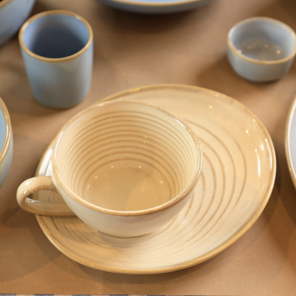 Barista Cup N Saucer 250ML - Vintage Paris (Set of 2)