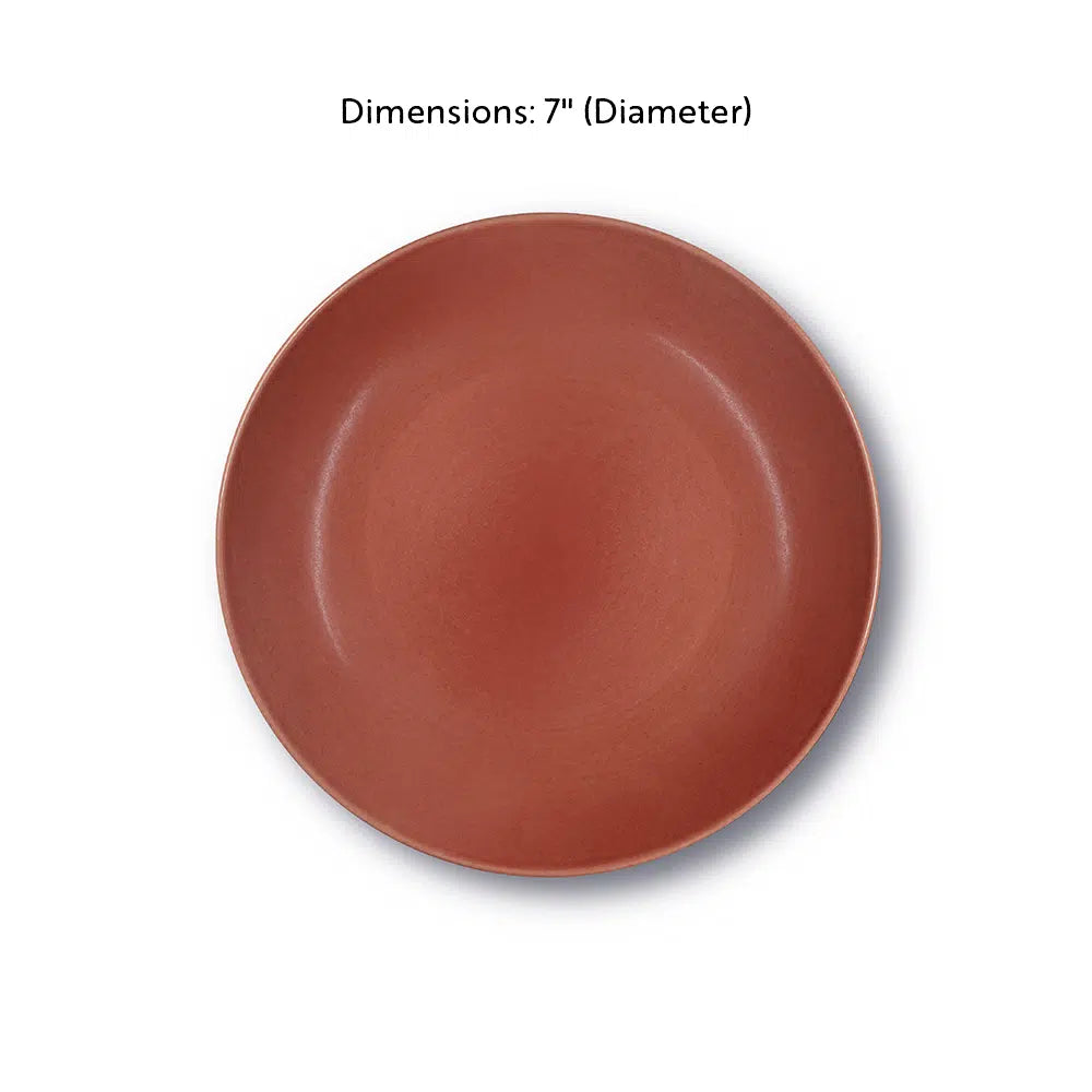 Yellow Marigold Basics 7″ Dessert Plate Set – handcrafted minimal ceramic plate for stylish tableware collections