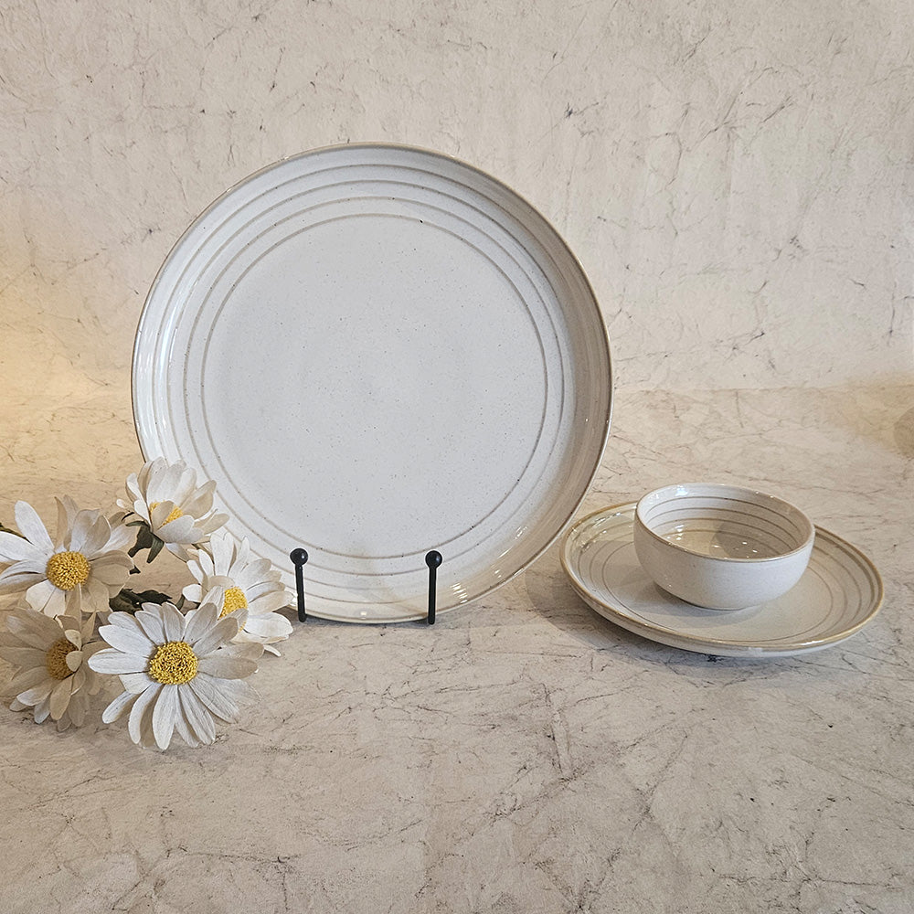Dinner Plate 10.5 inch - Cotton White - Vintage Paris