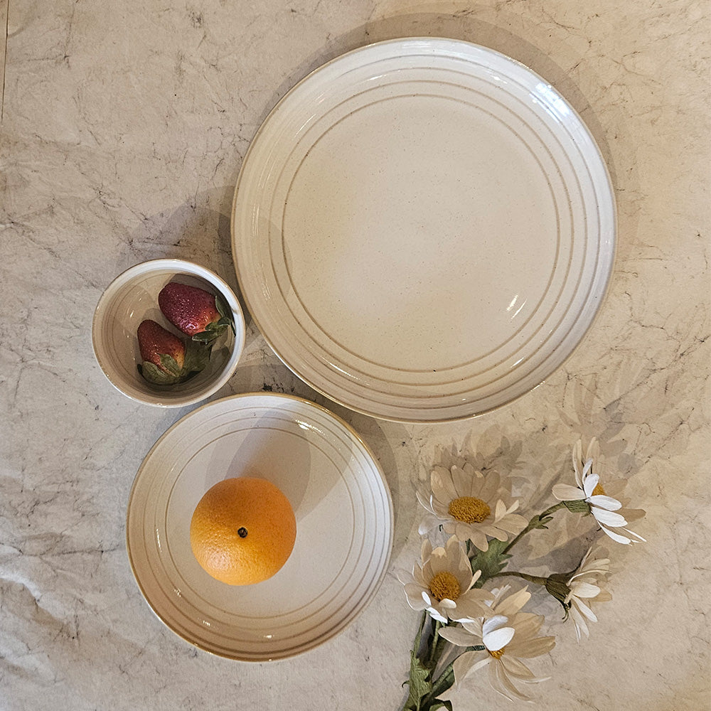 Quarter Plate 7.5 inch - Cotton White - Vintage Paris