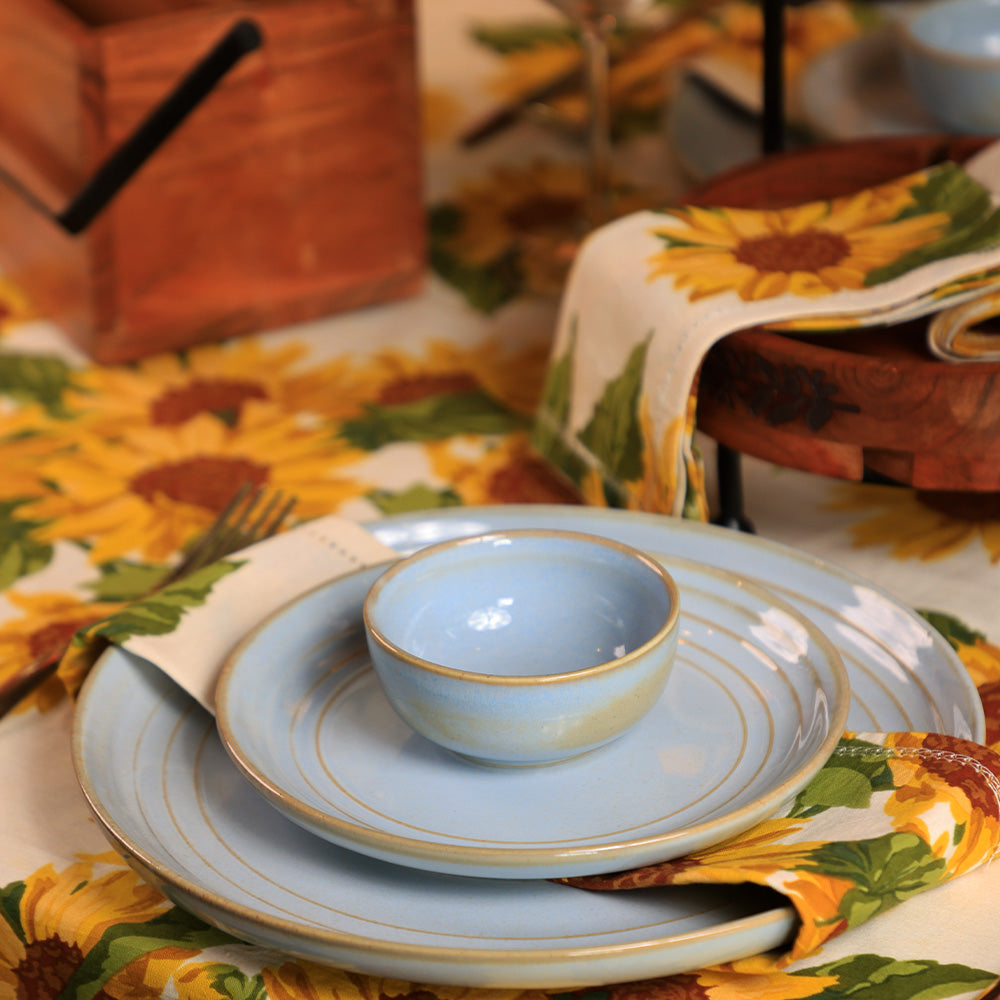 Dinner Plate inch Powder Blue Vintage Paris – Yellow Marigold