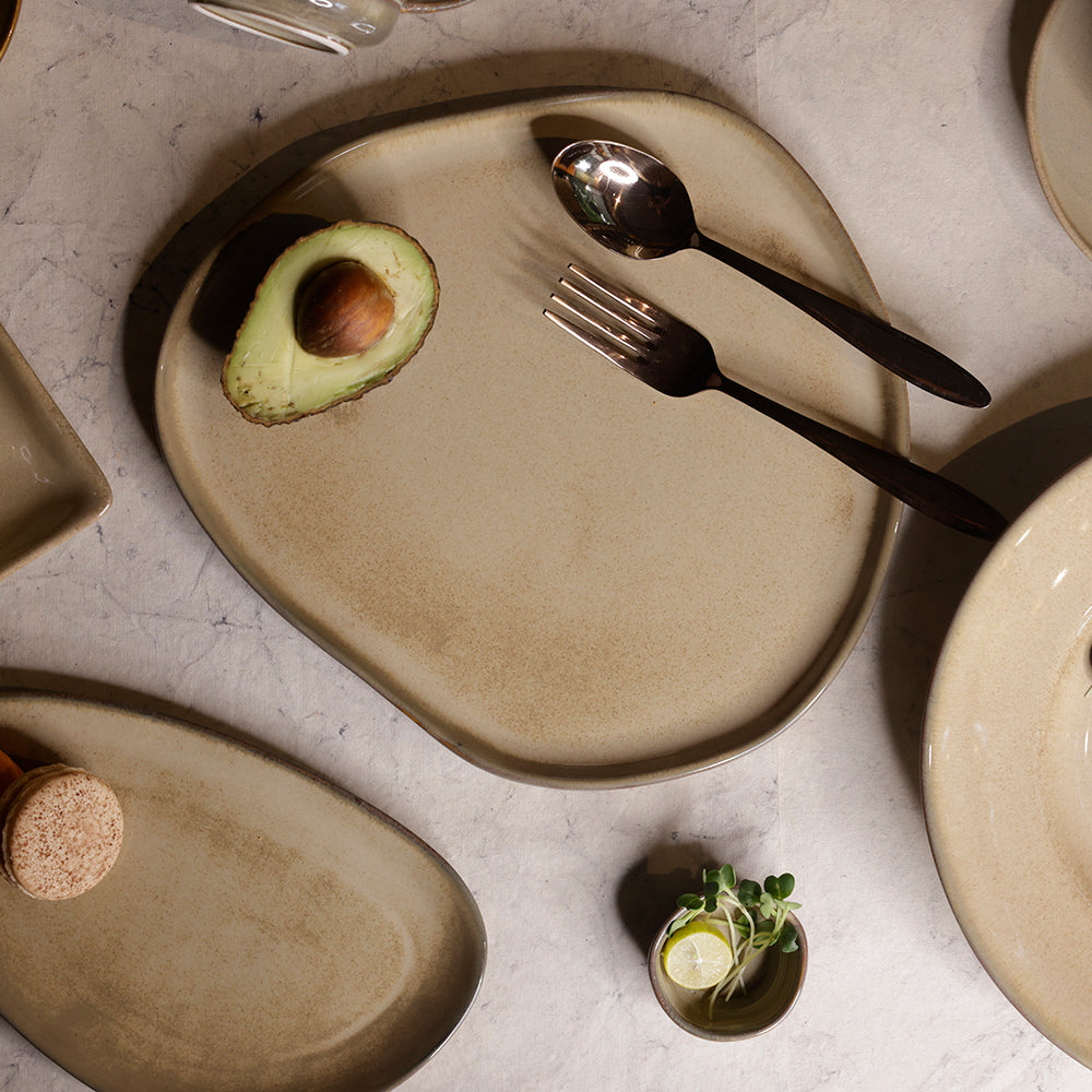 Dinner Plate 11 inch, Moon White - Warp (Set of 4)