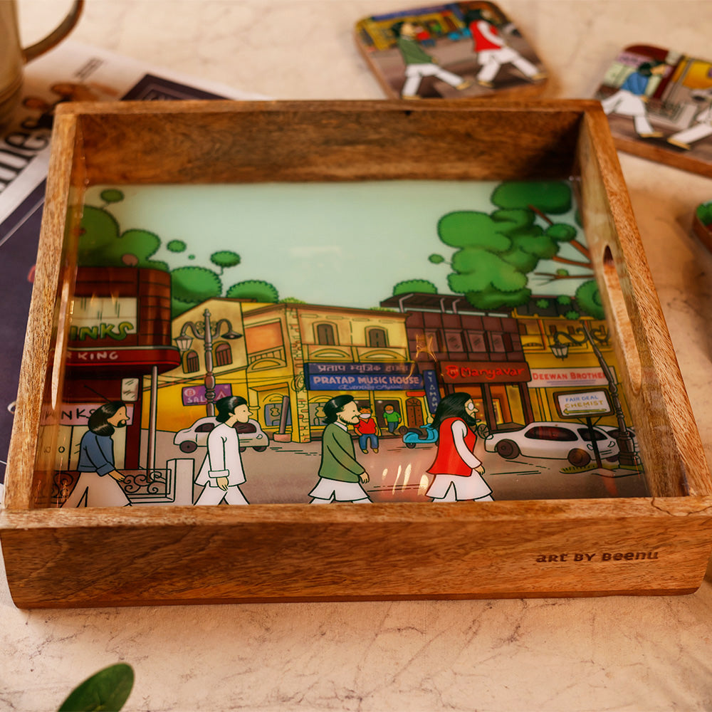 Square Tray - Echoes of Dehradun - Ashley Hall