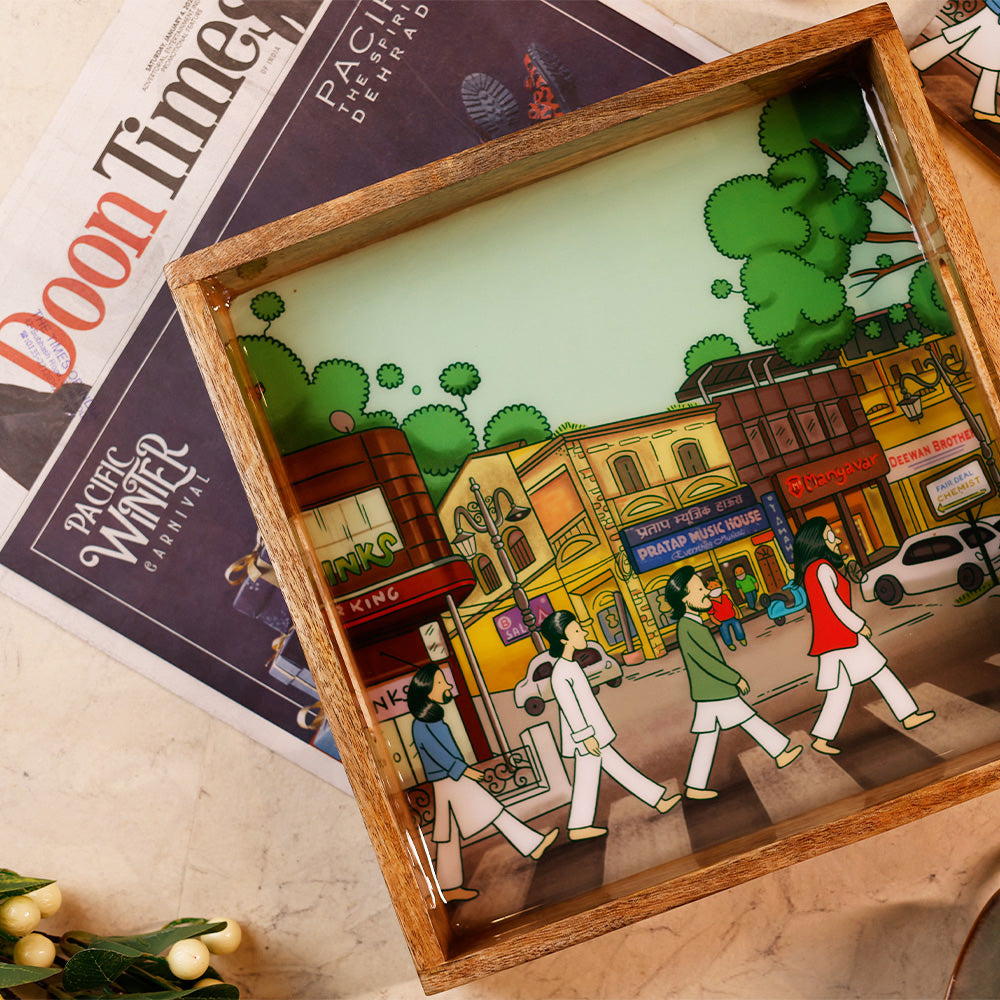 Square Tray - Echoes of Dehradun - Ashley Hall