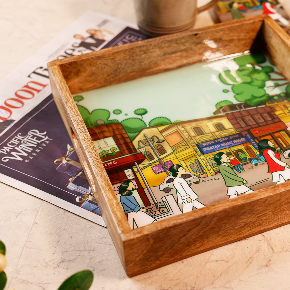 Square Tray - Echoes of Dehradun - Ashley Hall