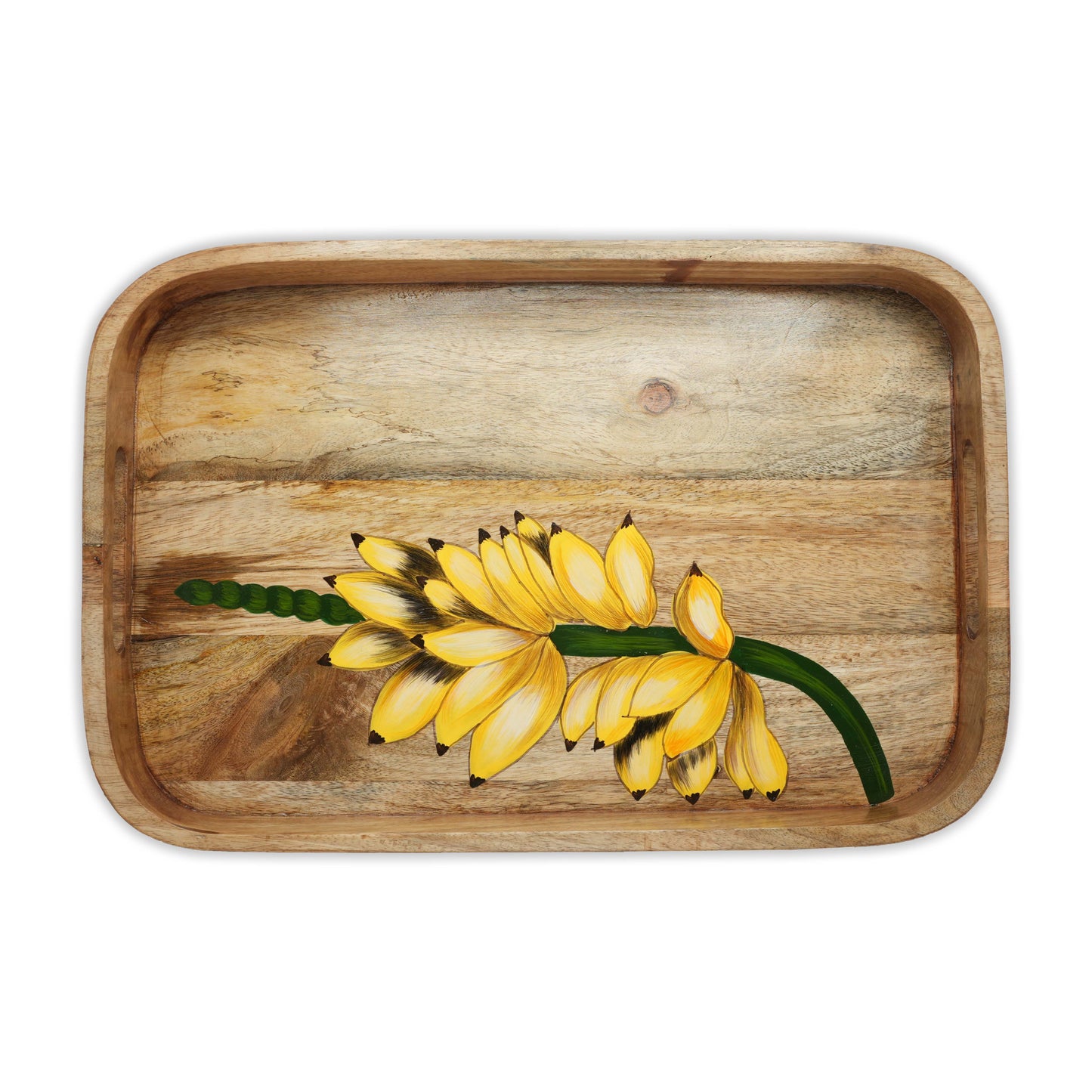 Handpainted Rectangular Tray - Banana Bunch