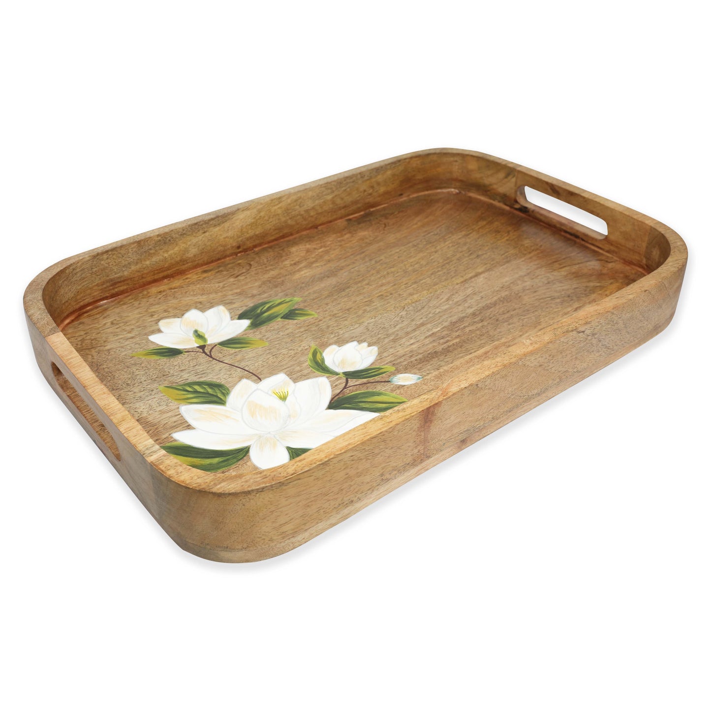 Handpainted Rectangular Tray - Sweet Magnolias