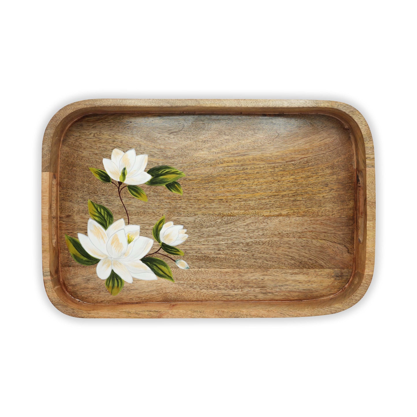 Handpainted Rectangular Tray - Sweet Magnolias