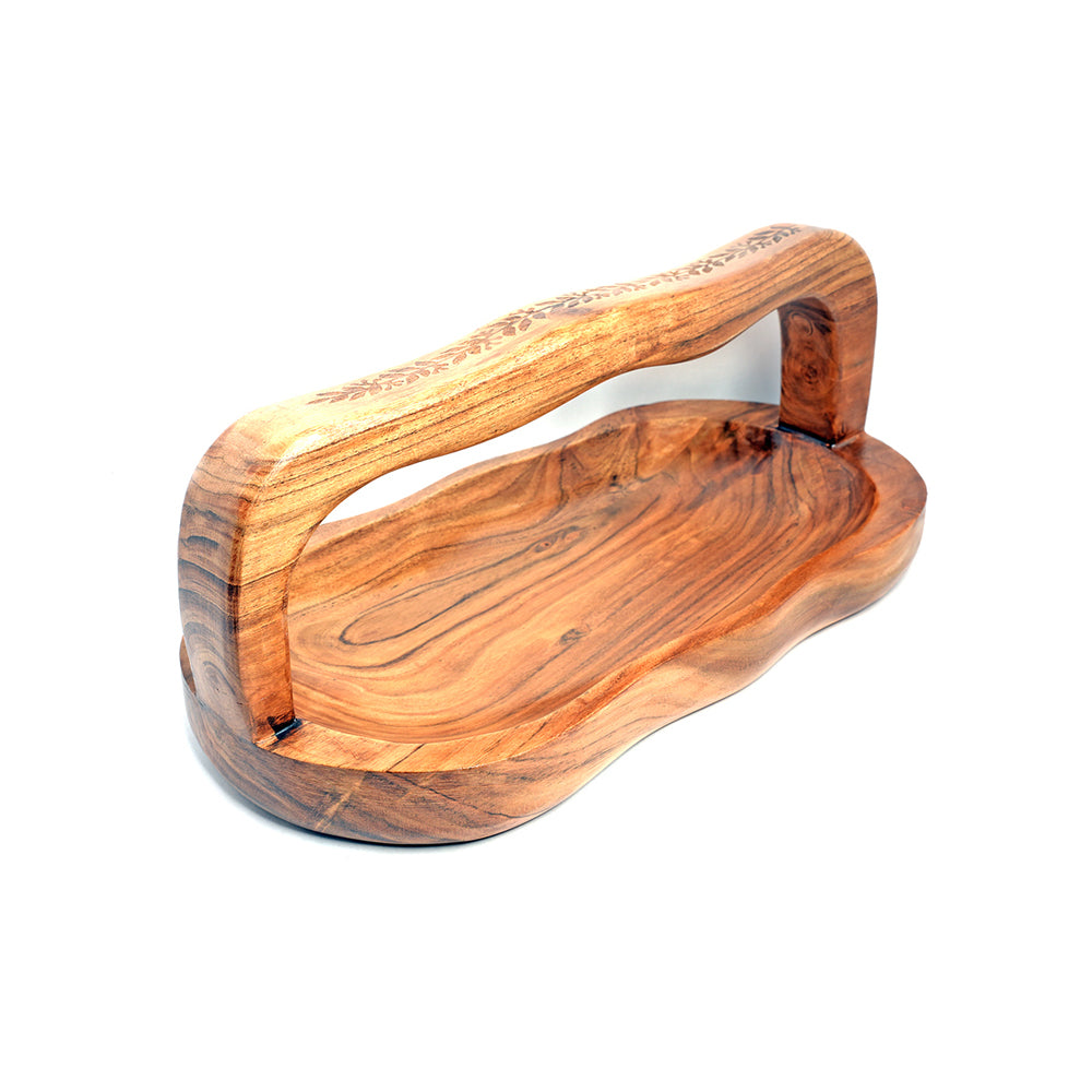 Masai Fruit Basket and Wooden Platter