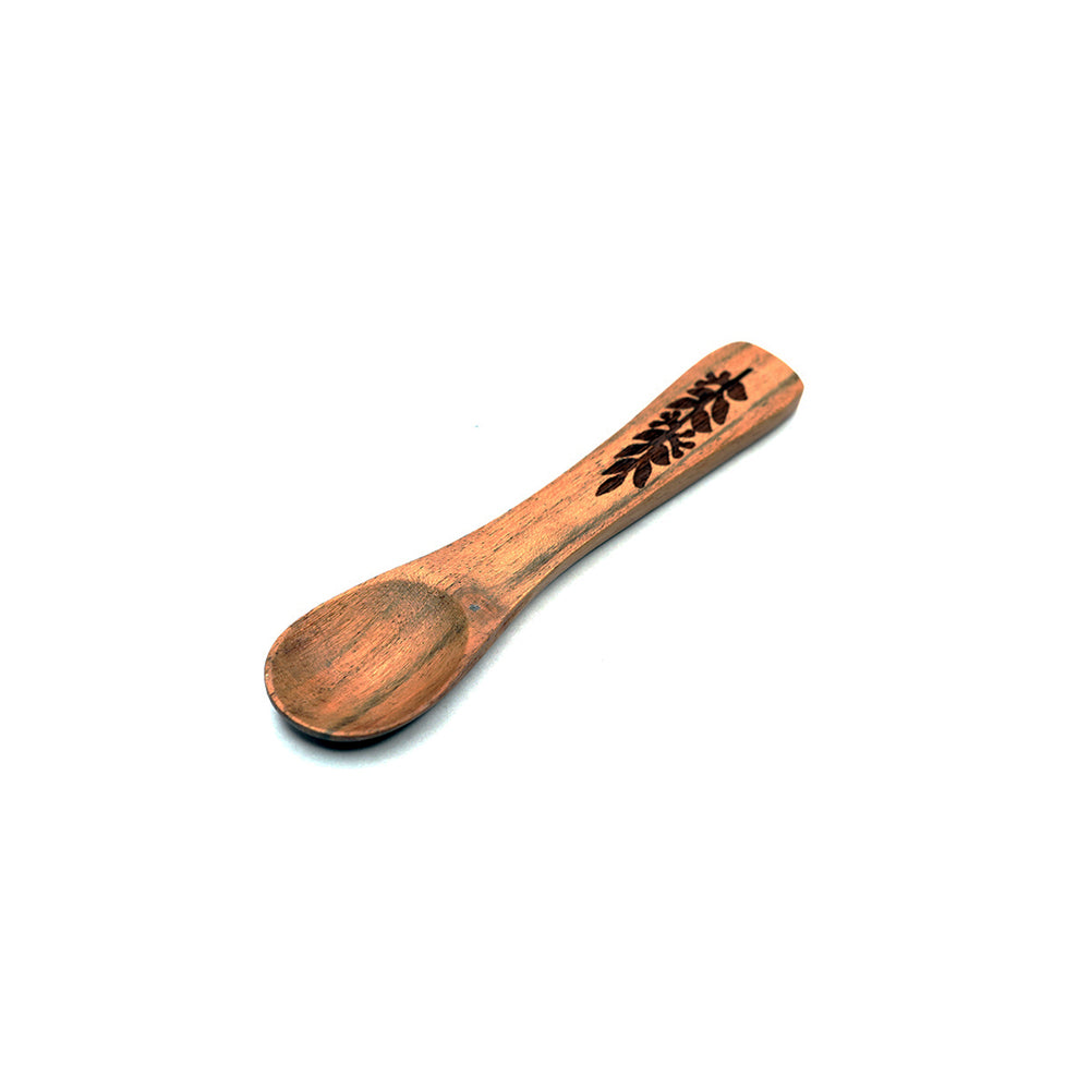 Masai Dip Spoon Set (4 Pc) with Leaf Etching
