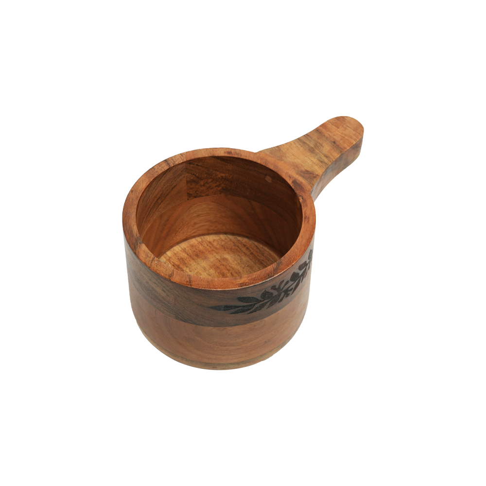 Yellow Marigold Masai Leaf Nut Bowl – beautifully handcrafted wood bowl, perfect eco-friendly gift for festive or housewarming occasions.