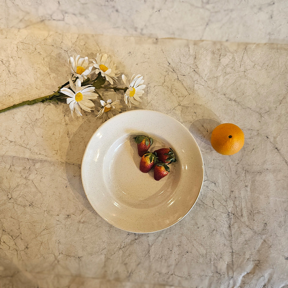 Pasta Plate 11 inch - Cotton White - Vintage Paris