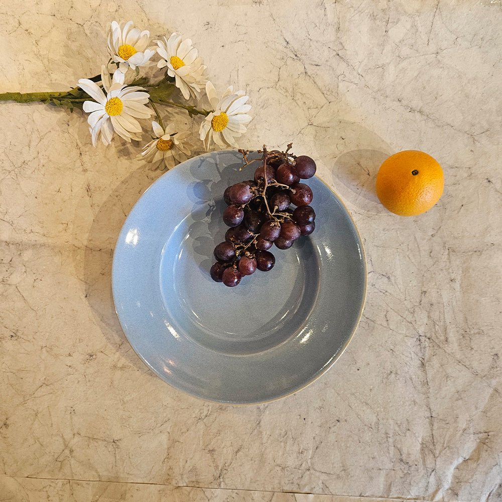 Pasta Plate 11 inch - Powder Blue - Vintage Paris