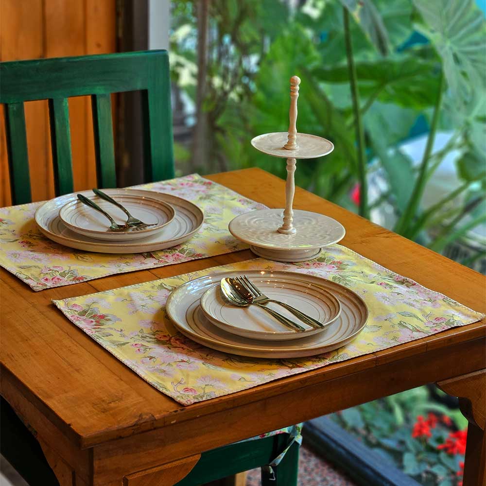 Apple Blossom - Yellow - Placemats – Set of 6