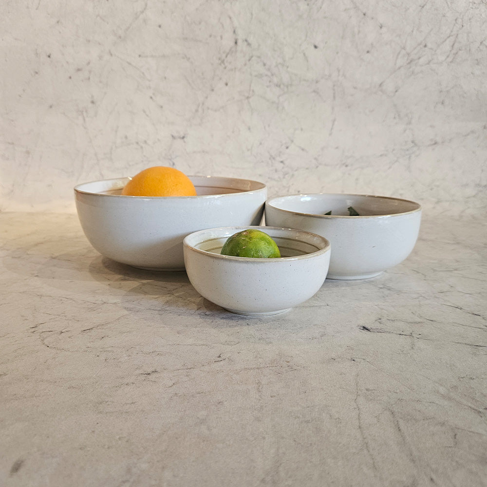 Serving Bowl 7 inch - Cotton White - Vintage Paris
