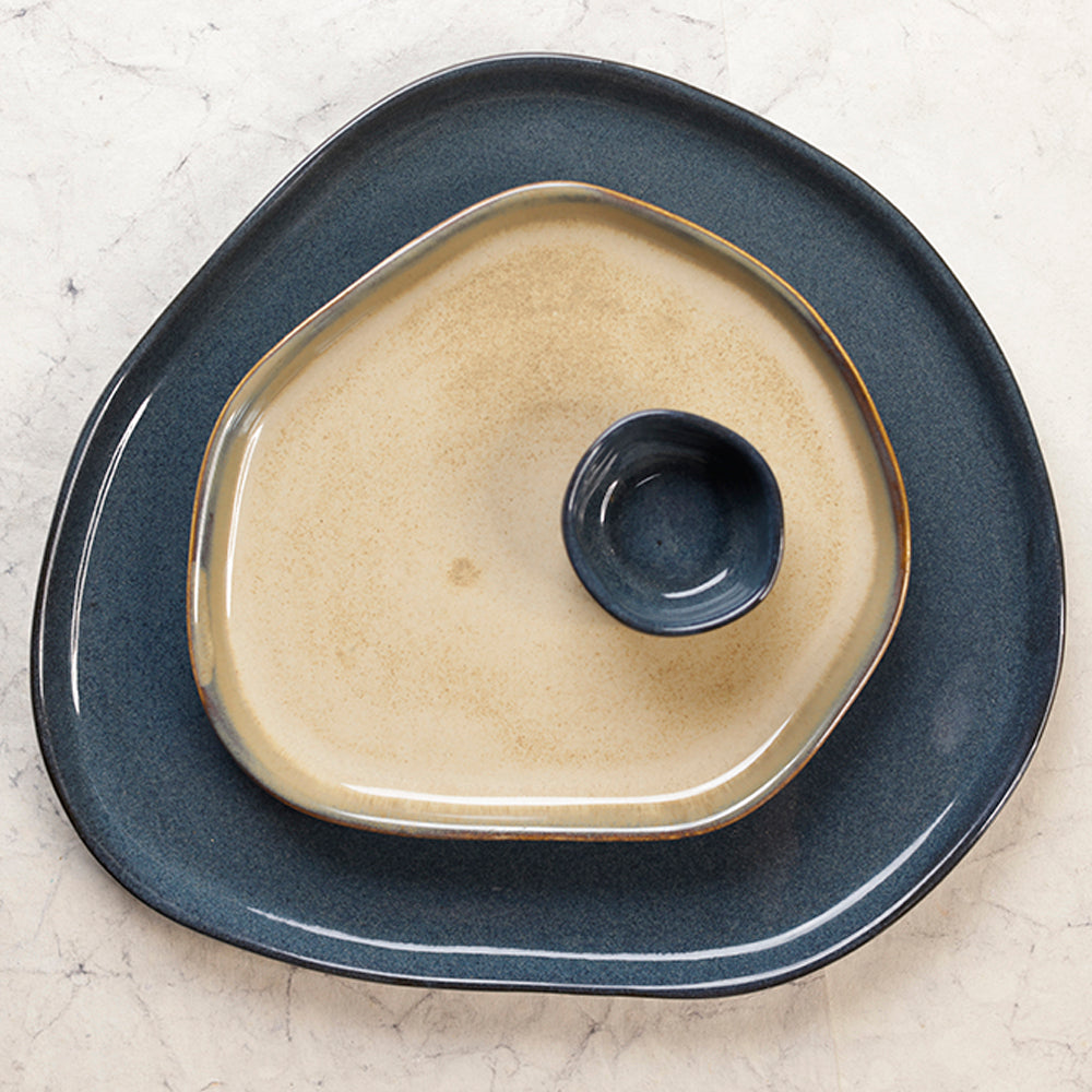 Quarter Plate 8 inch, Moon White - Warp (Set of 4)