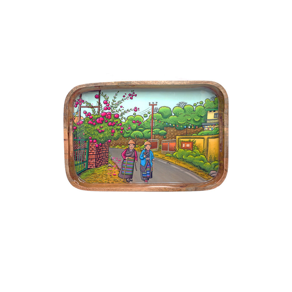 Rectangle Tray - Echoes of Dehradun - Rajpur Dreams