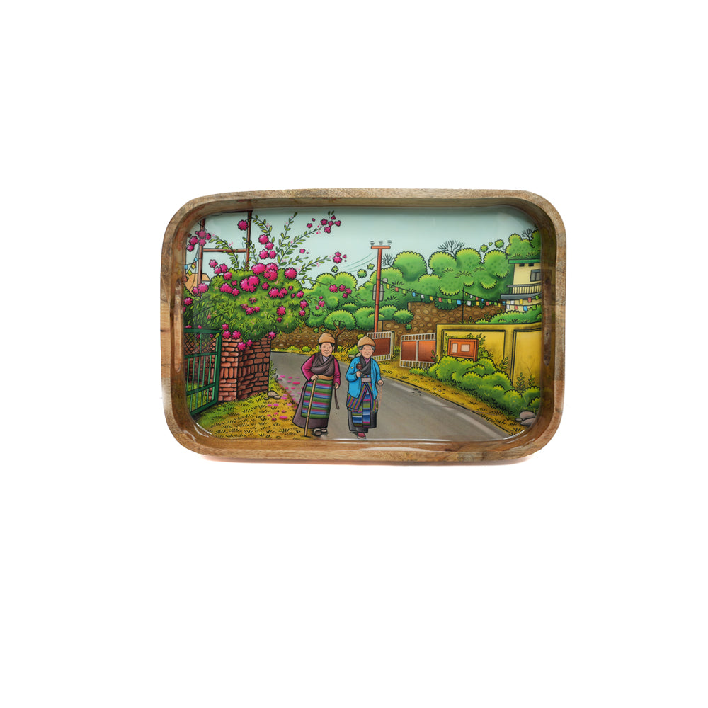 Rectangle Tray - Echoes of Dehradun - Rajpur Dreams
