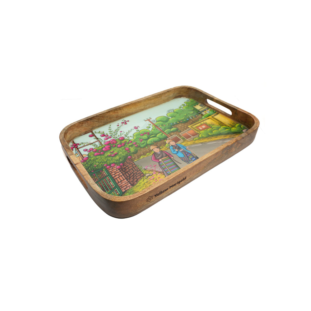 Rectangle Tray - Echoes of Dehradun - Rajpur Dreams
