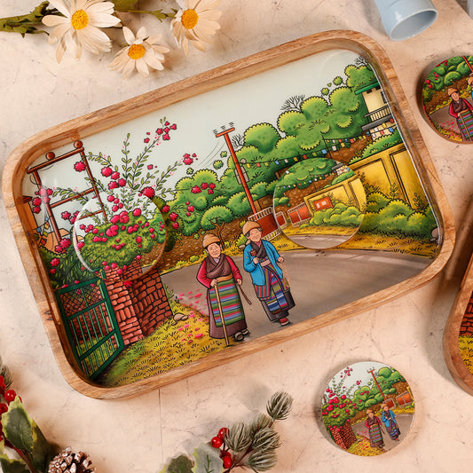 Rectangle Tray - Echoes of Dehradun - Rajpur Dreams