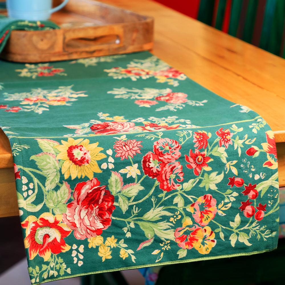 Table Runner - Russian Chintz Green