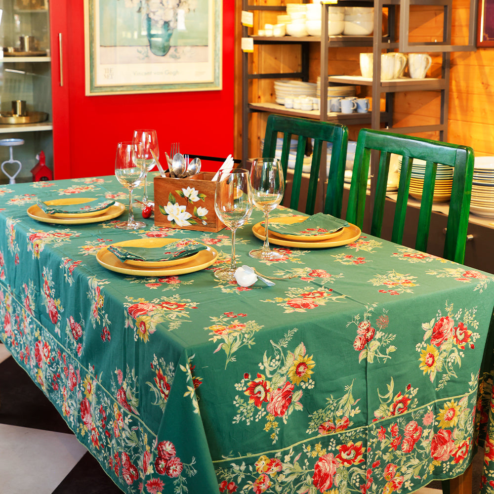 Table Cover - Russian Chintz Green