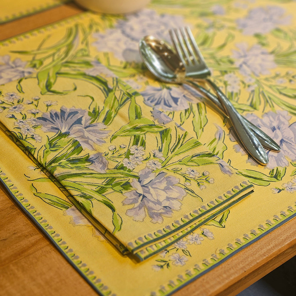 Table Placemats 14X19 inch (Set of 6) - Sacha Yellow