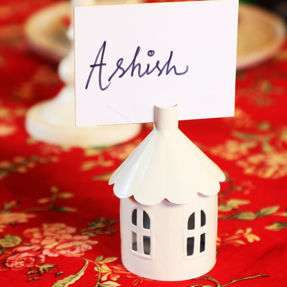 Yellow Marigold Matte Edit round metal name tag holder, neatly styled or packaged — ideal as a gift or minimalist décor piece
