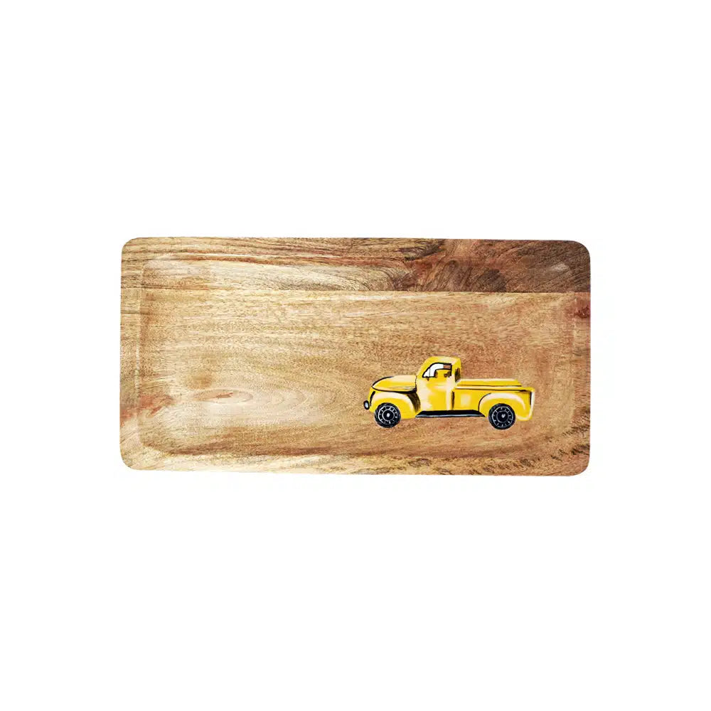 wagon platter - yellow