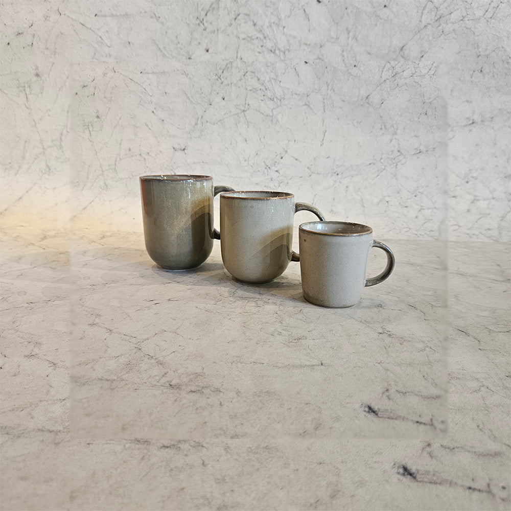 Mug-Small-Espresso/ Demi Tasse Cup 90 ML - Moon White - Warp (Set of 6)