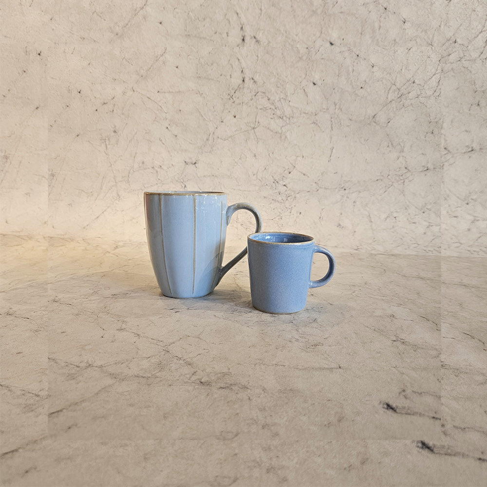 Mug-Small-Espresso/ Demi Tasse Cup 90 ML - Powder Blue - Vintage Paris (Set of 6)
