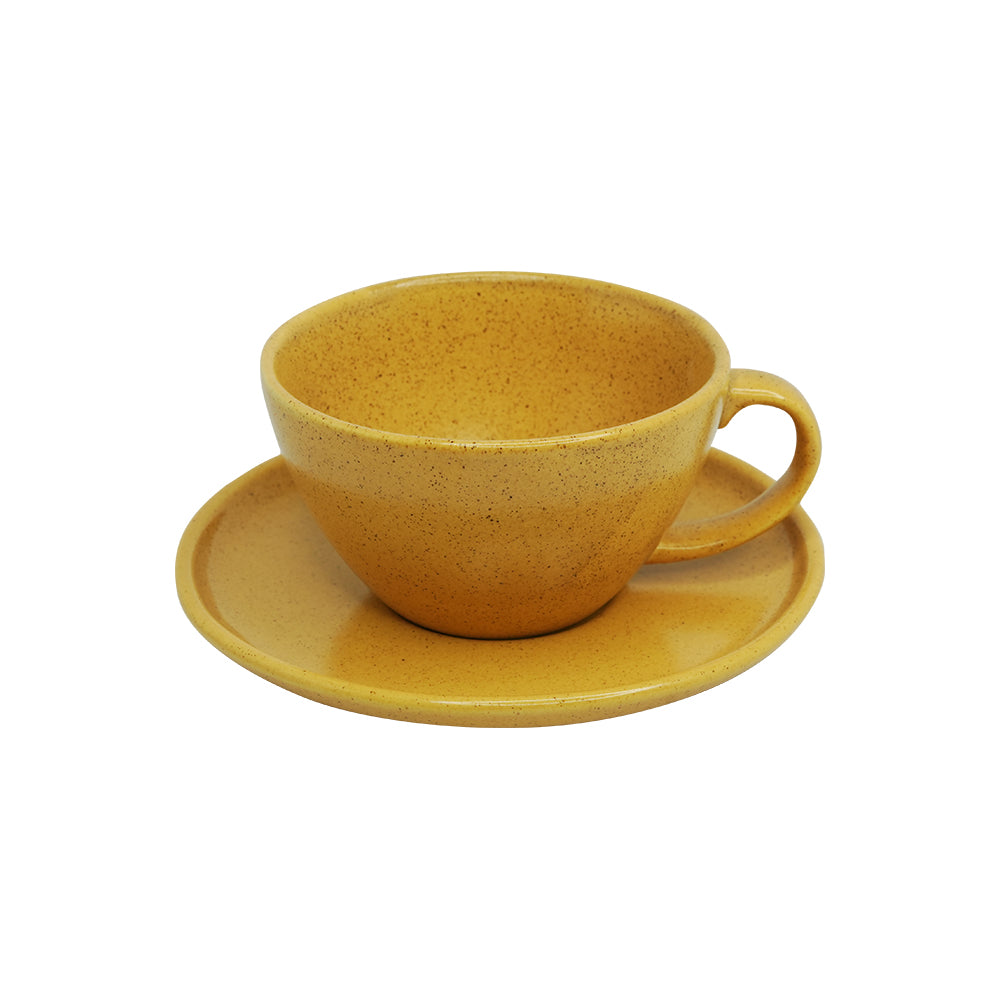 Cup & Saucer 220 ML in Sand Yellow - Desert Sky (Set of 4)