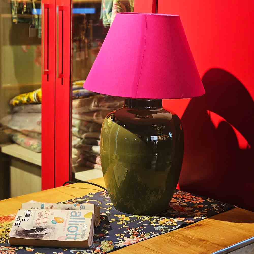 Yellow Marigold Aura metal table lamp, boxed or styled elegantly — perfect as a gift or stylish home décor piece