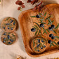 Handpainted Round Coasters - Black Olives