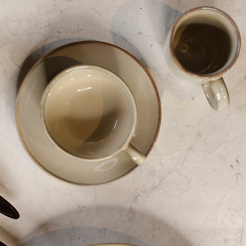 Barista Cup N Saucer 220 ML - Warp (Set of 4)