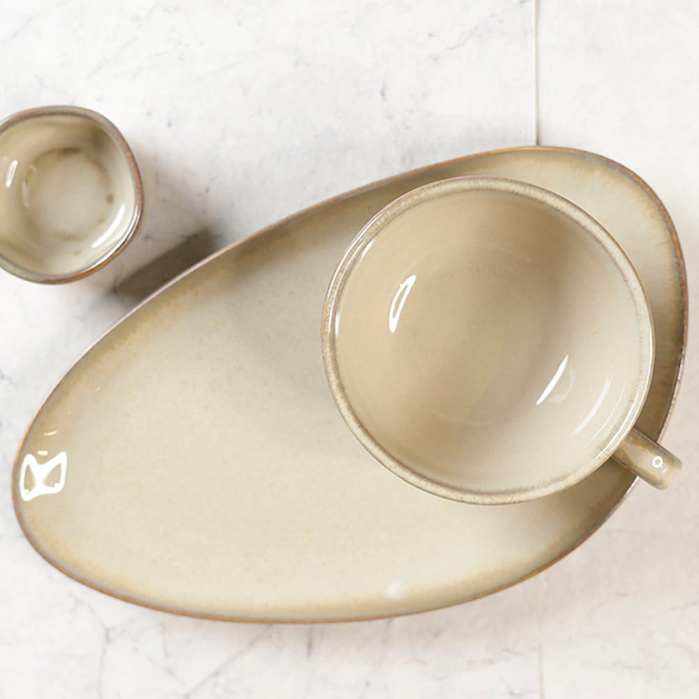 Barista Cup N Saucer 220 ML - Warp (Set of 4)