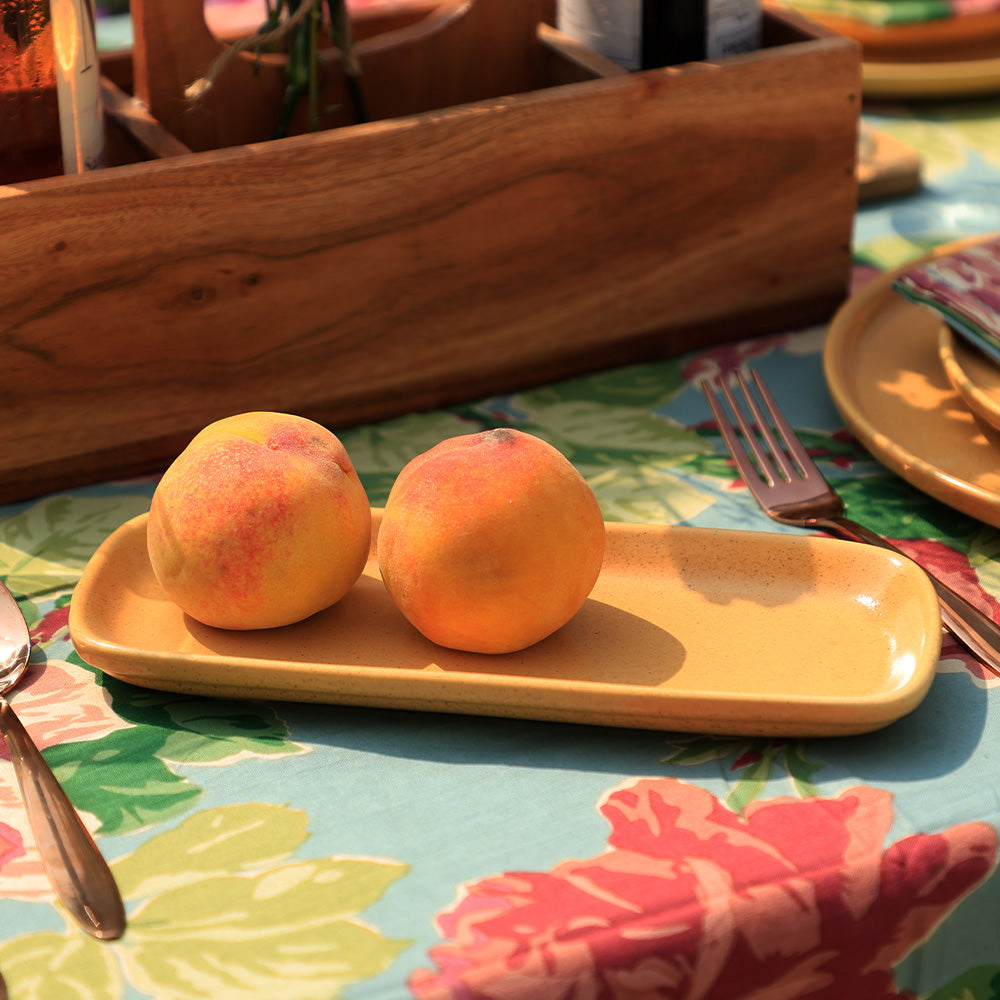 Dash Tray/ Platter – Sand Yellow | Desert Sky Collection | Handcrafted