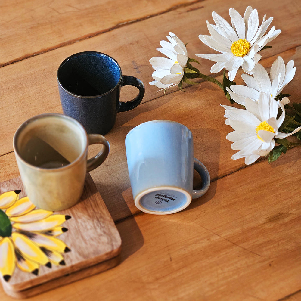 Espresso Mug / Demi Tasse Cup 90 ML - Powder Blue - Vintage Paris (Set of 6)