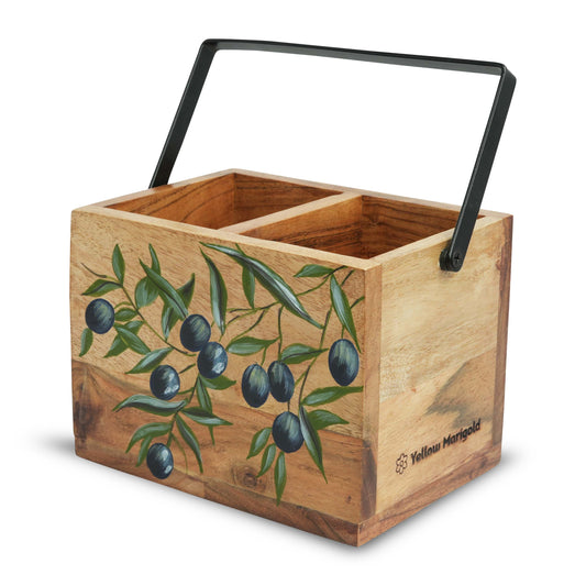 Handpainted Caddy - Black Olives