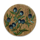 Handpainted Round Coasters - Black Olives