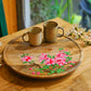 Handpainted Lazy Susan - Pink Azalea