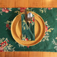 Russian Chintz Green Cotton Napkin Set of 6 – Vintage Floral Table Linen