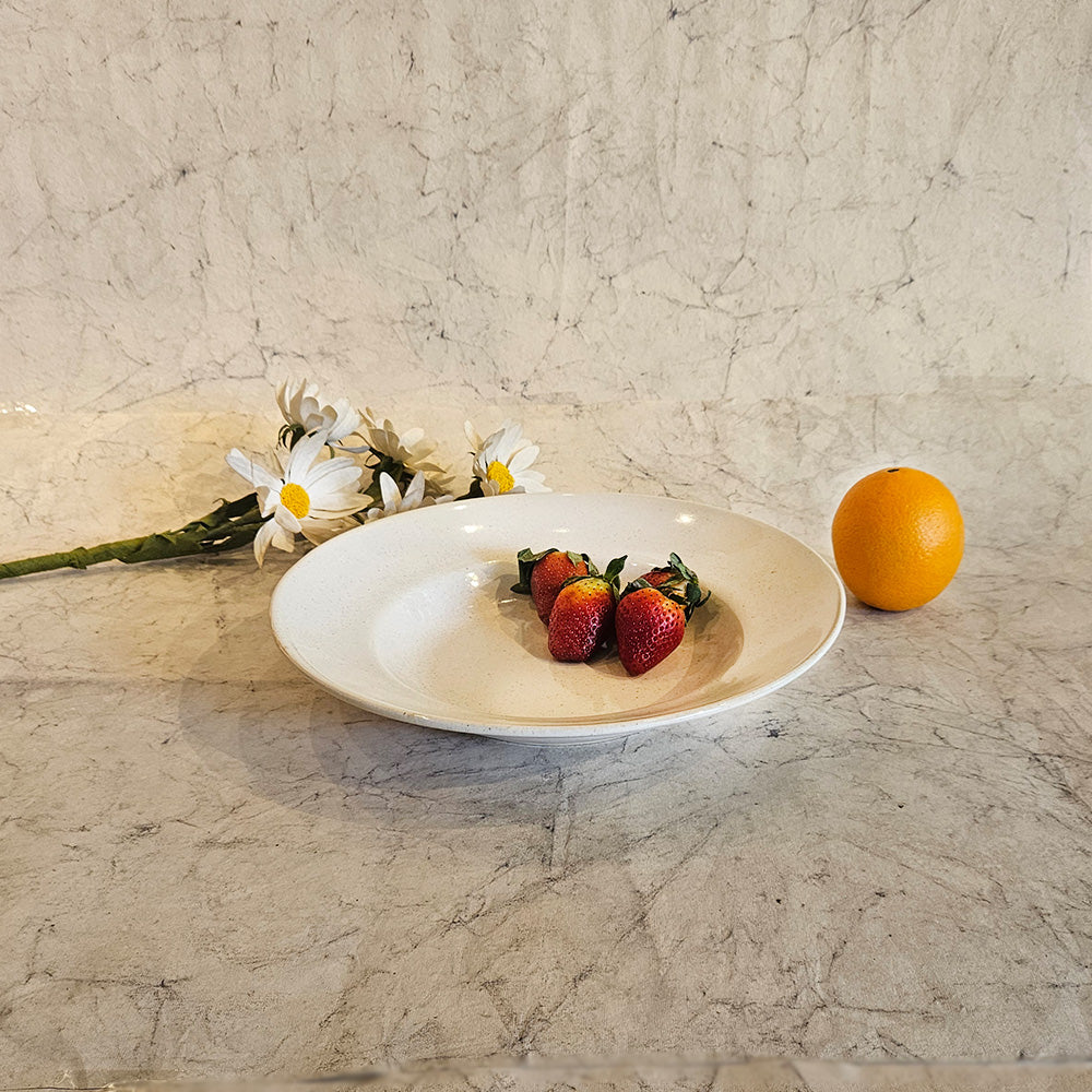 Pasta Plate 11 inch - Cotton White - Vintage Paris