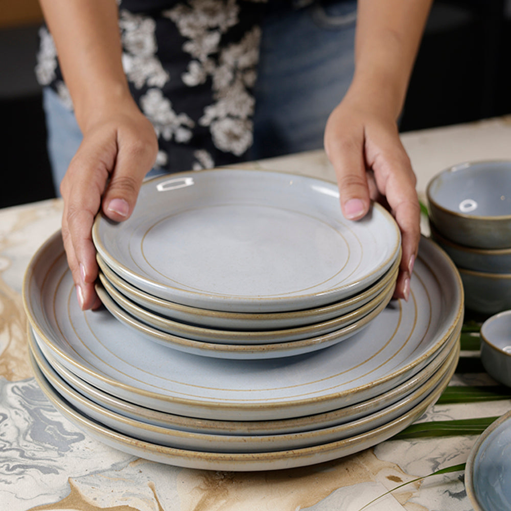 Quarter Plate 7.5 inch - Powder Blue - Vintage Paris