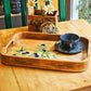 Handpainted Rectangular Tray - Black Olives