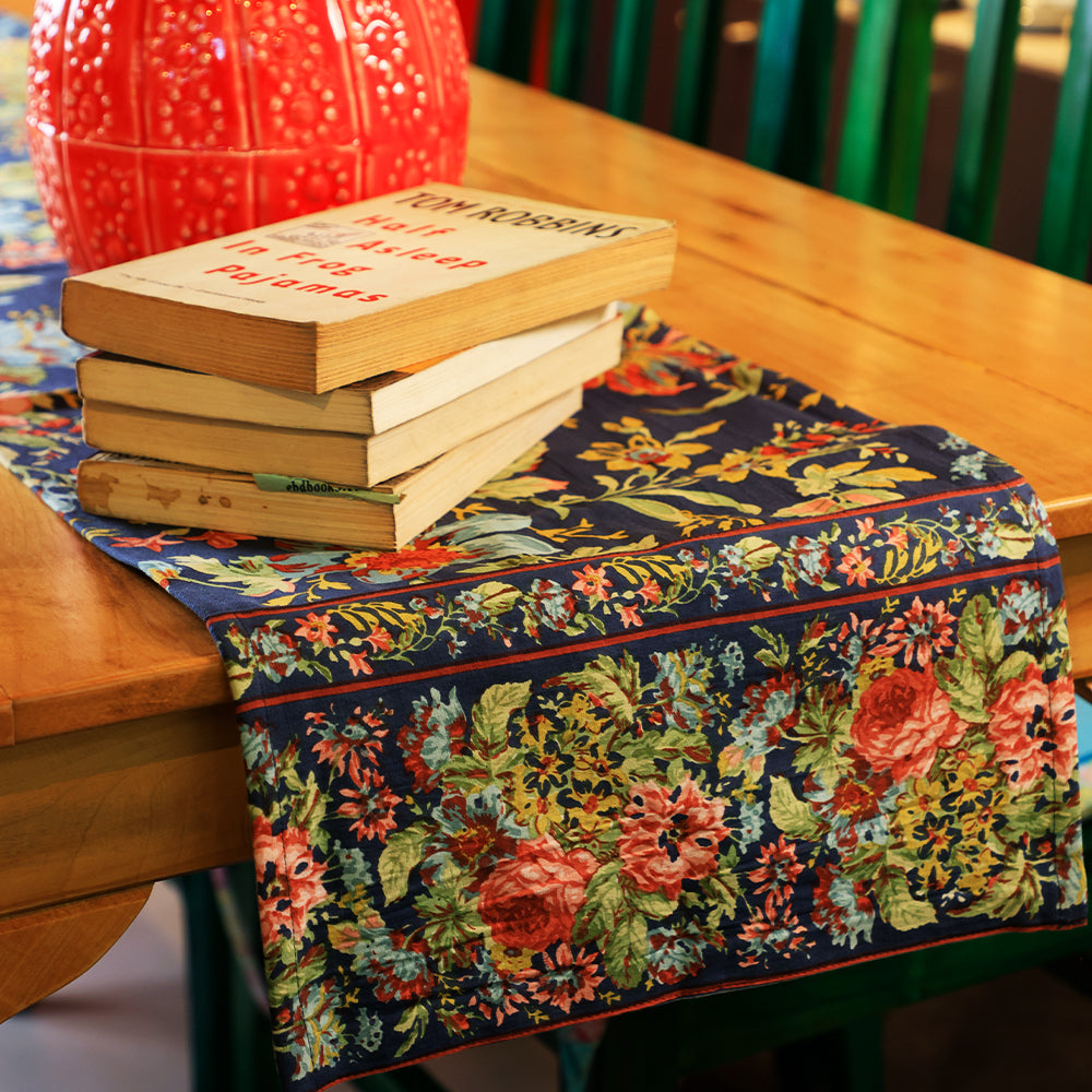 Table Runner - Eternal Rose Navy