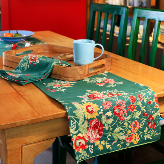 Table Runner - Russian Chintz Green