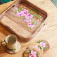 Handpainted Square Tray - Pink Azalea