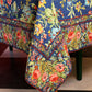 Eternal Rose Navy Blue Cotton Table Cloth – Floral Table Cover